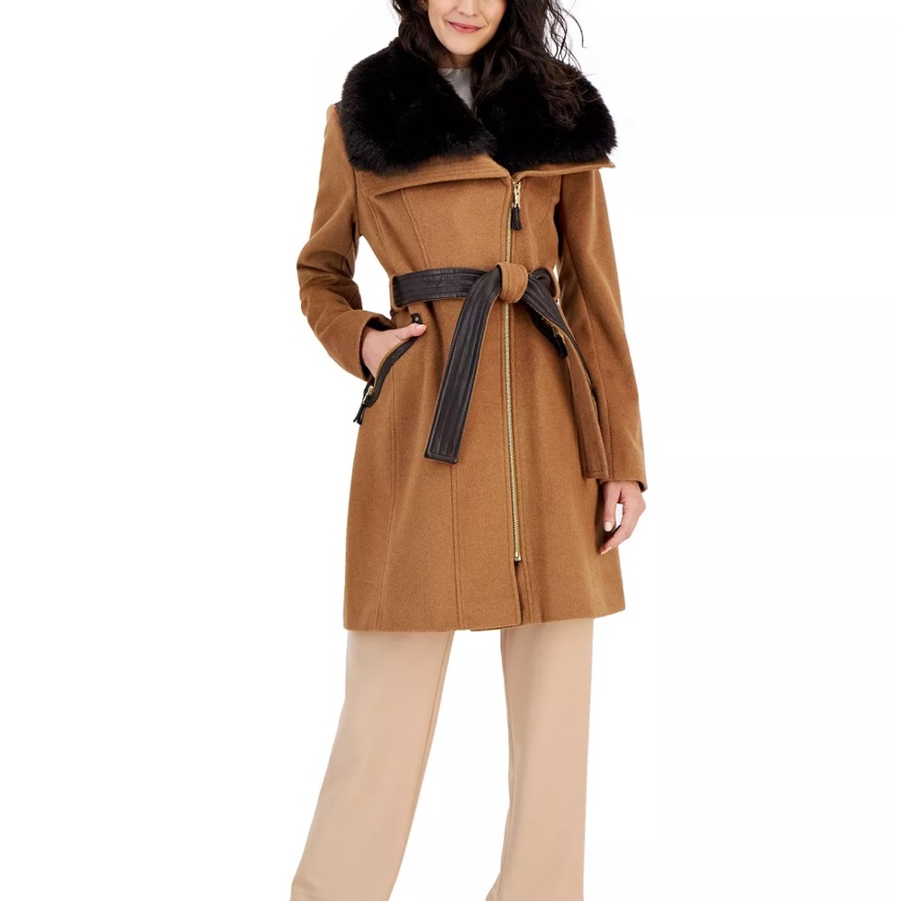 Via Spiga Blush and Plum Coat